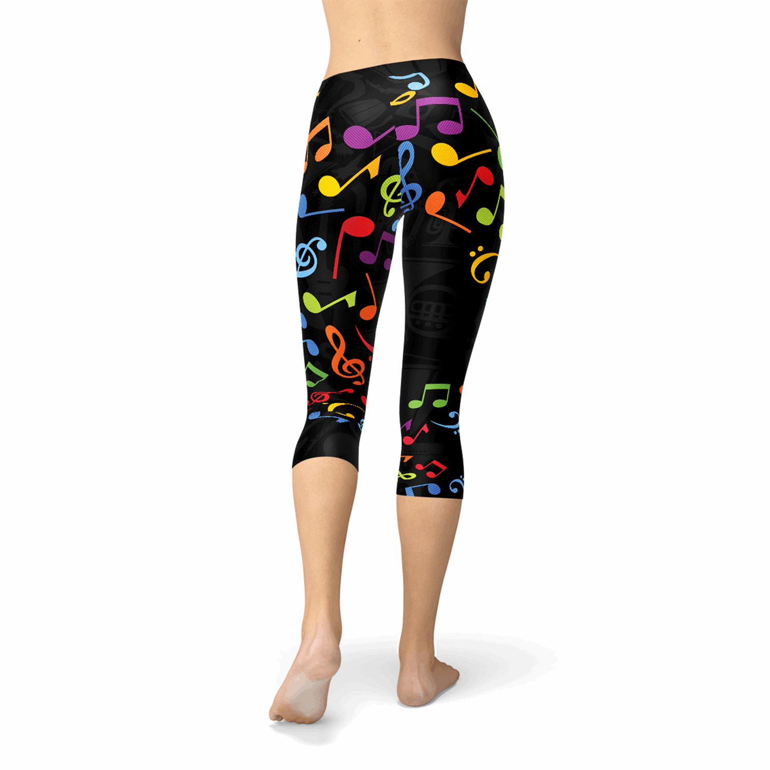Harmonic Melody Music Note Capri Leggings