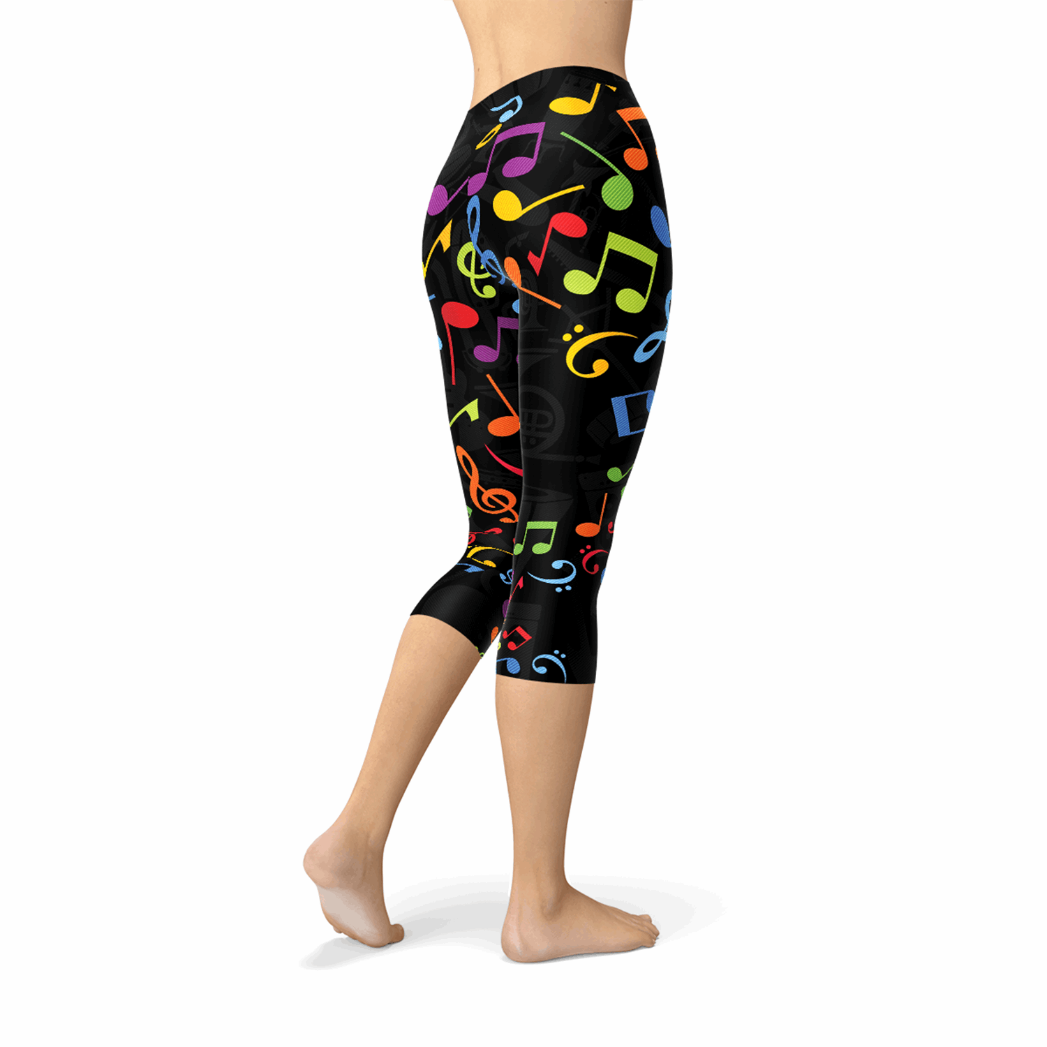 Harmonic Melody Music Note Capri Leggings