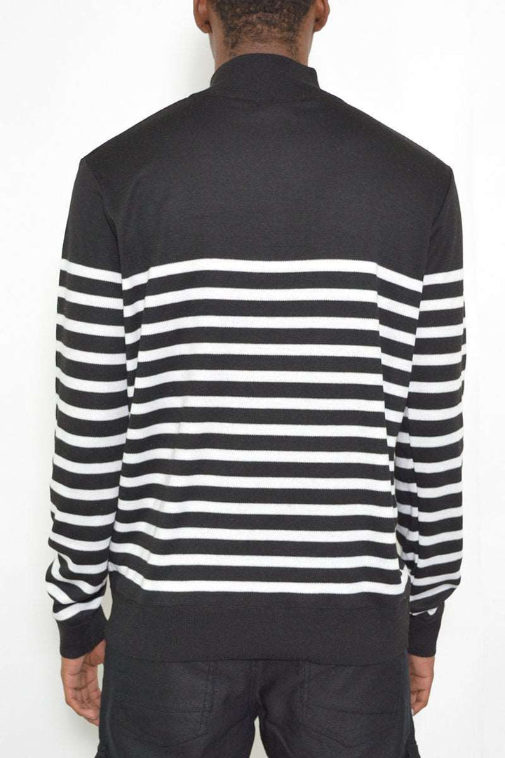 Nfin8 Linear Elegance - Quarter Zip Stripe Pullover