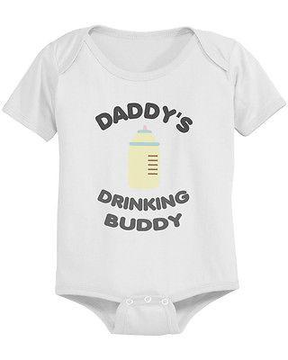Nfin8 Tiny Cheers - Daddy's Drinking Buddy Cute Baby Bodysuit