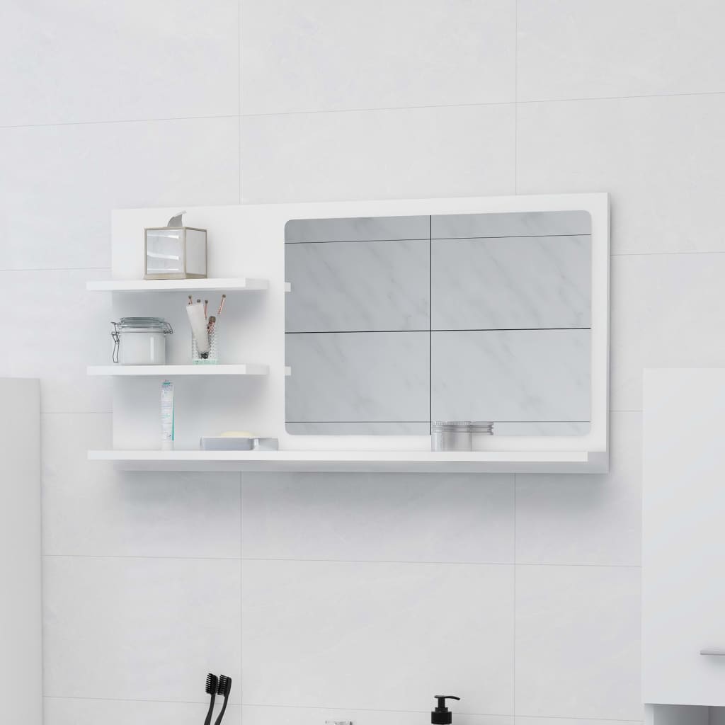Nfin8 Reflective Elegance - Bathroom Mirror  with Shelving