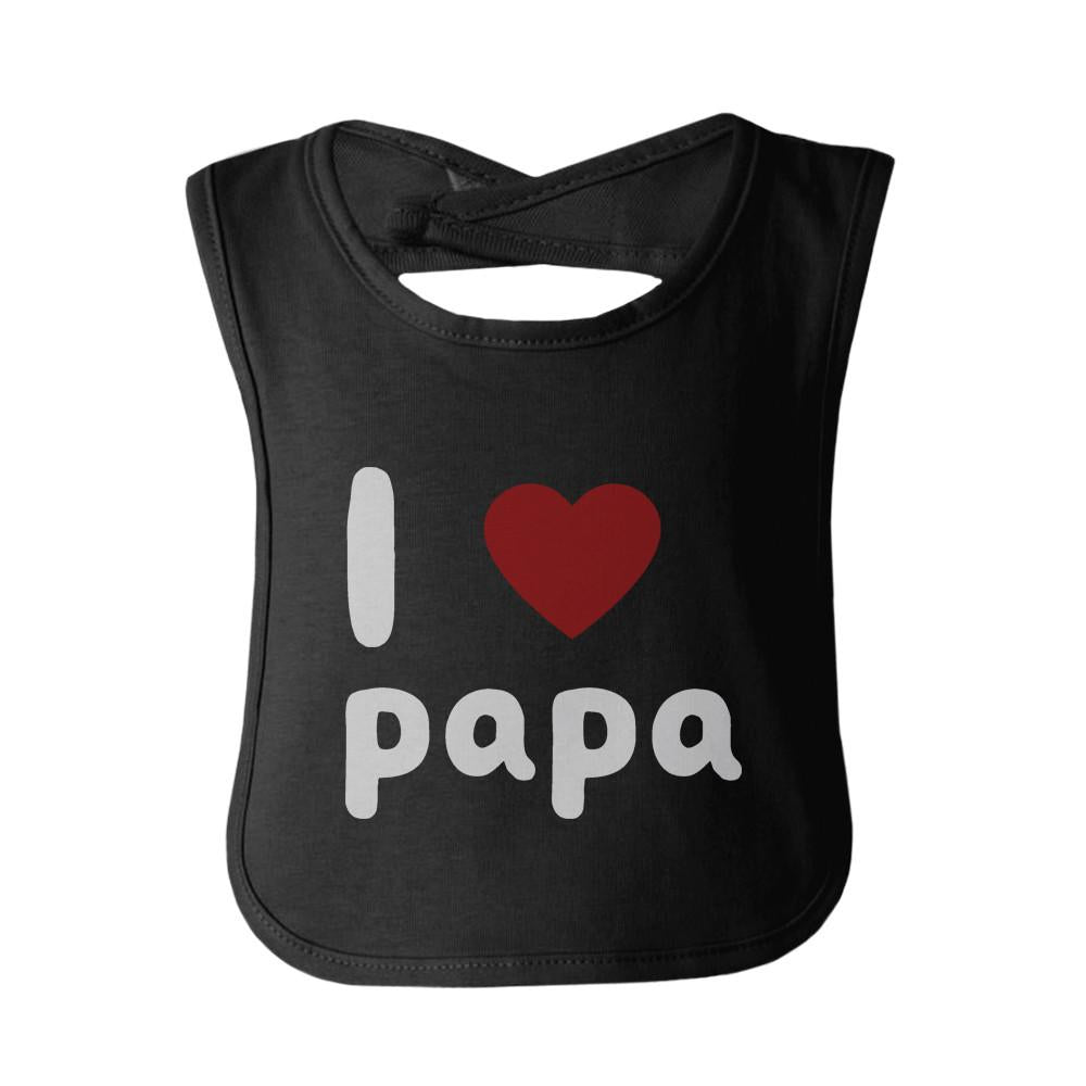 Nfin8 Little Charmer - 'I Love Papa' Baby Bibs with Snap-On Design