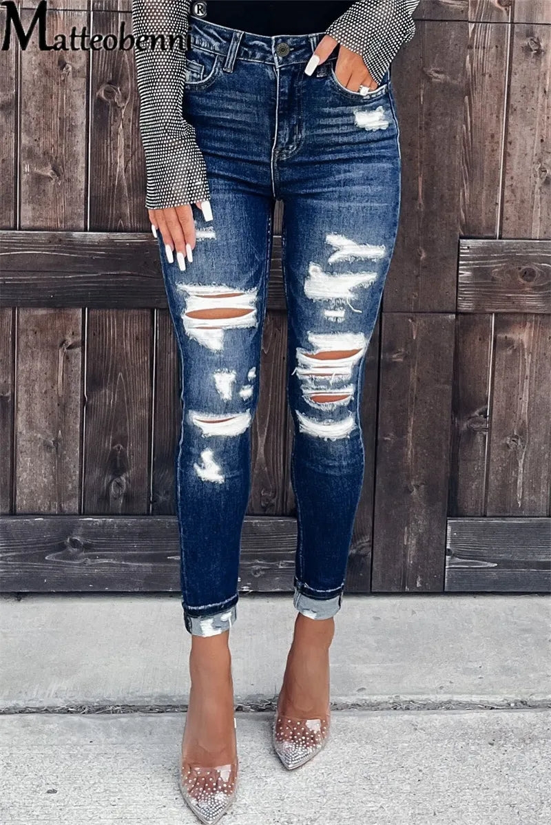Urban Edge Vintage High-Waist Skinny Jeans