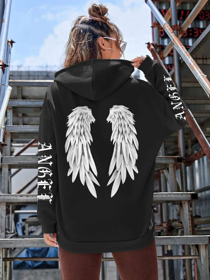 Celestial Grace Angel Wings Hoodie