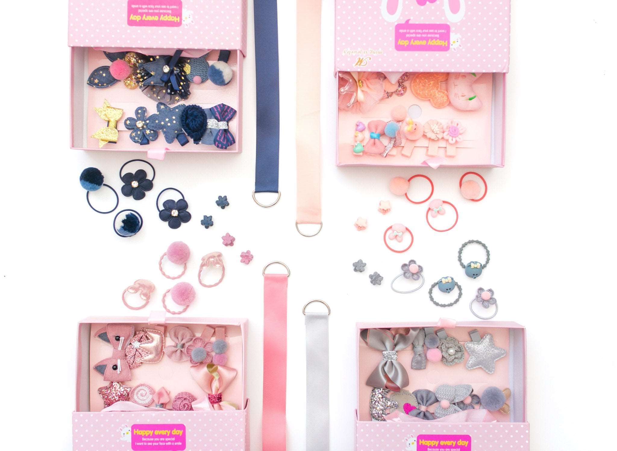 Nfin8 Little Charmers: 18-Piece Hair Accessory Gift Box for All Ages