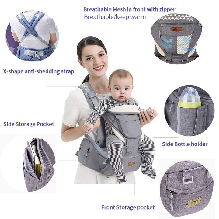 Nfin8 Journey Embrace - 3-in-1 Ergonomic Baby Hip Seat Carrier