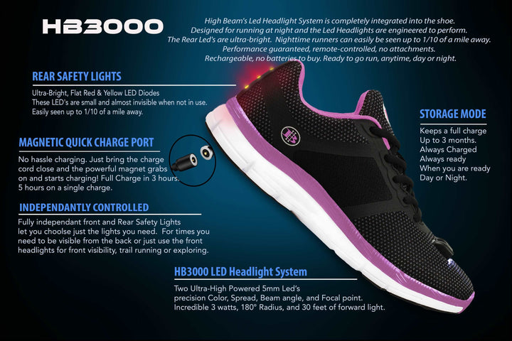Nfin8 Luminous Stride - Women's Runner Shoes with Built-in Lights