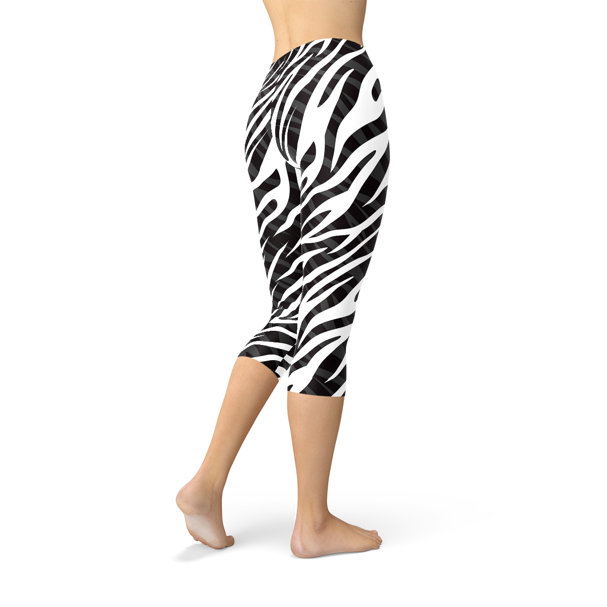 Savanna Chic Zebra Capri Leggings