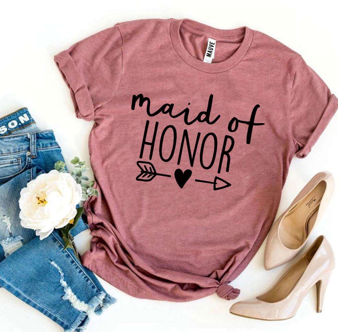 Nfin8 Bridal Squad Elegance - 'Maid of Honor' Premium Soft T-Shirt